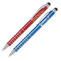 Aluminum Slim Anodized Colored Twist Action Ballpoint Pen w/ Stylus